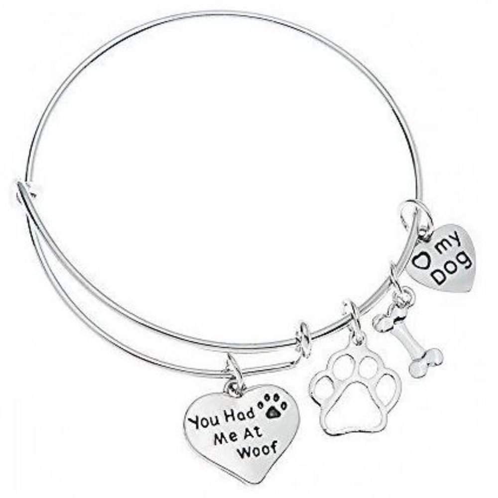 Love This Life - Bangle Charm Bracelet Love My Dog